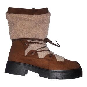 ROUGE Tobacco Brown Lace-Up Boots | Women’s 8.5 | NWB